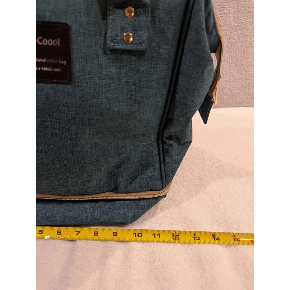 V-Coool Professional Cooler Bag Baby Bag Teal Beige Cooling Pocket Tote Backpack